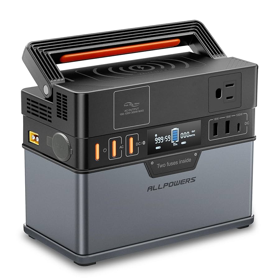 ALLPOWERS ポータブル電源 288Wh/78000mAh Amazon.com: ALLPOWERS 300W Portable Power Station, 288Wh